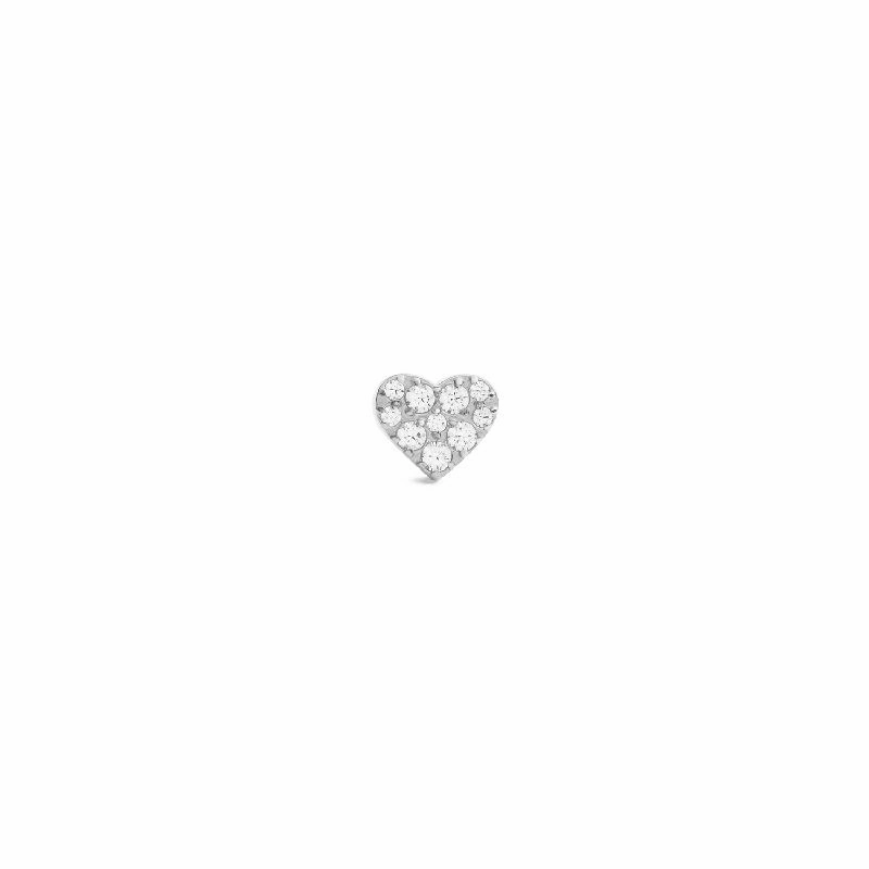 Daniel Wellington Crystal Heart Stud Silver