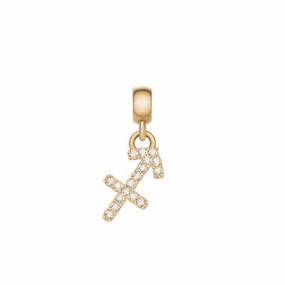 Daniel Wellington Crystal Sagittarius Zodiac Charm Gold