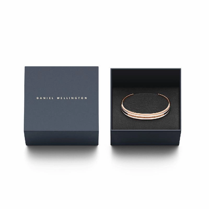 Daniel Wellington Emalie Slim Cuff Bangle Rose Gold