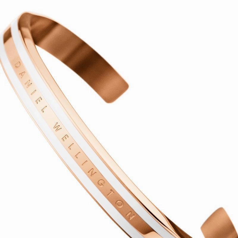 Daniel Wellington Emalie Slim Cuff Bangle Rose Gold