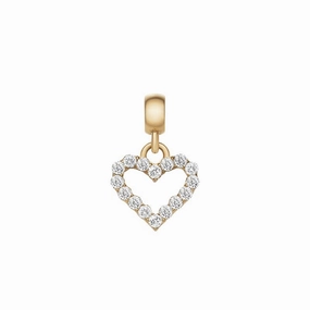 Daniel Wellington Heart Contour White Crystal Charm Gold