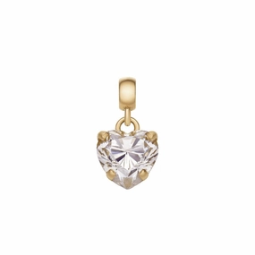 Daniel Wellington Heart White Crystal Charm Gold