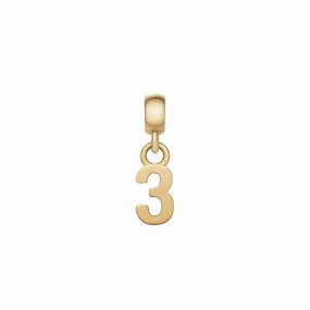 Daniel Wellington Number 3 Charm Gold