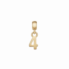 Daniel Wellington Number 4 Charm Gold