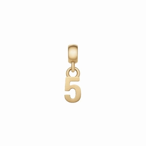 Daniel Wellington Number 5 Charm Gold
