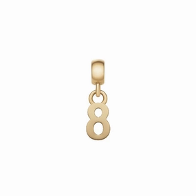 Daniel Wellington Number 8 Charm Gold