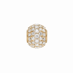 Daniel Wellington Pav Orb White Crystal Charm Gold