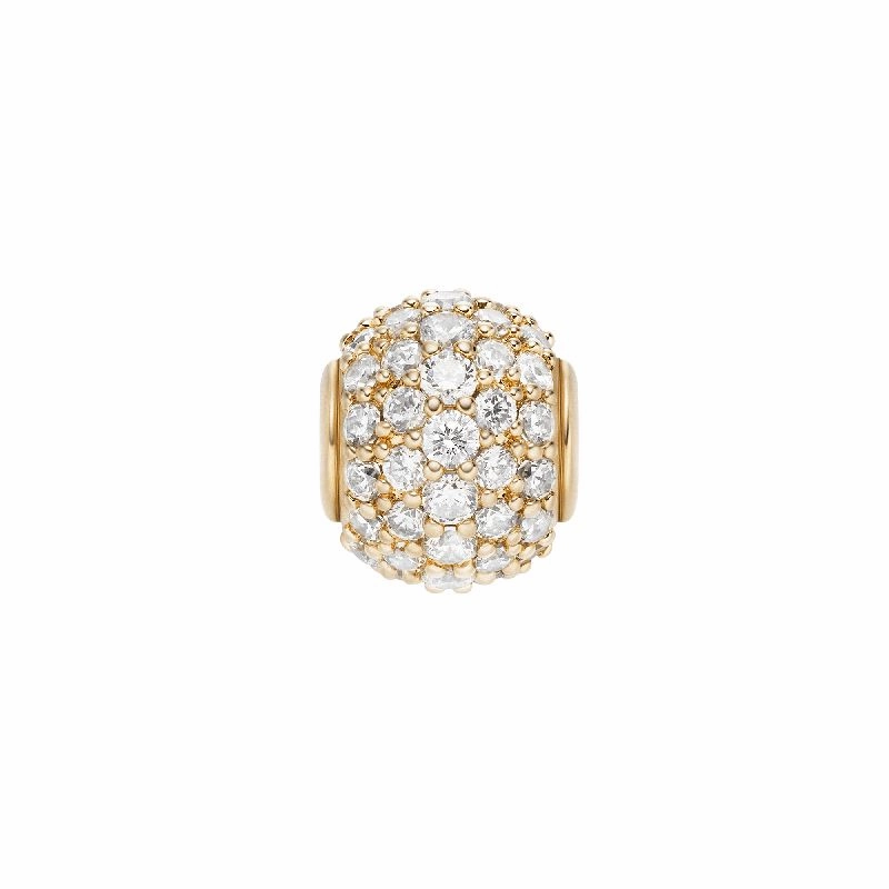 Daniel Wellington Pav Orb White Crystal Charm Gold