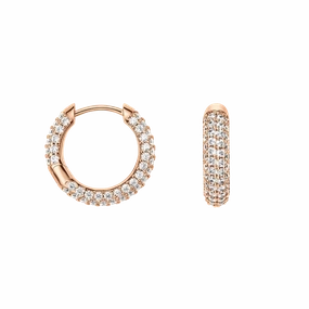 Daniel Wellington Pave Crystal Earrings Rose Gold