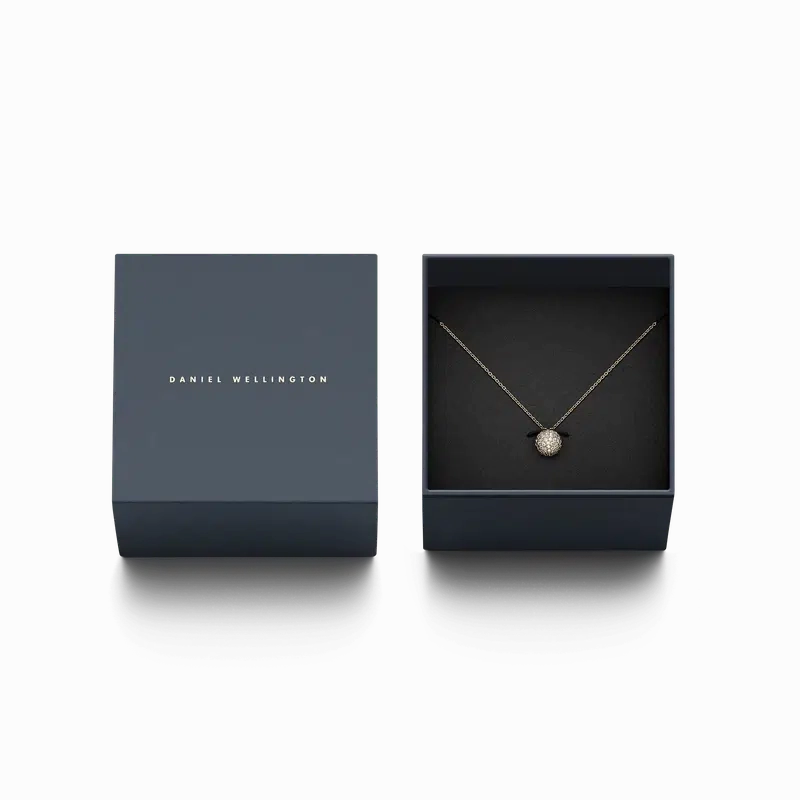 Daniel Wellington Pave Crystal Pendant Necklace Gold