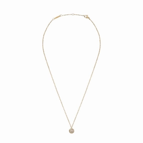 Daniel Wellington Pave Crystal Pendant Necklace Gold