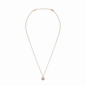 Daniel Wellington Pave Crystal Pendant Necklace Rose Gold