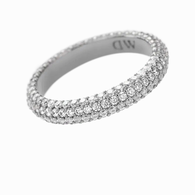 Daniel Wellington Pave Crystal Ring Silver