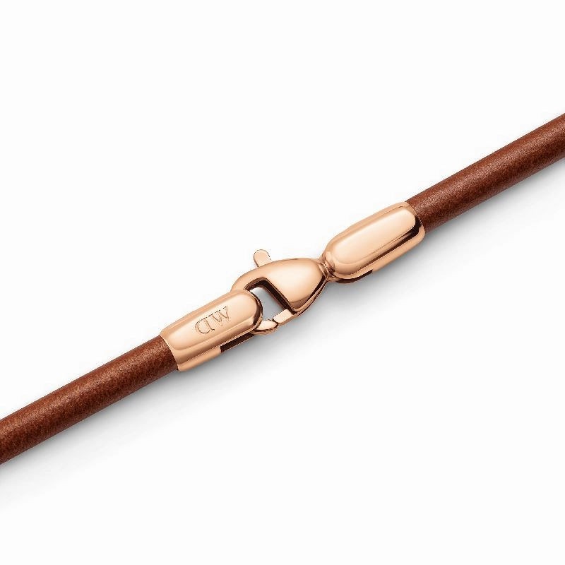 Daniel Wellington St Mawes Leather Bracelet Rose Gold