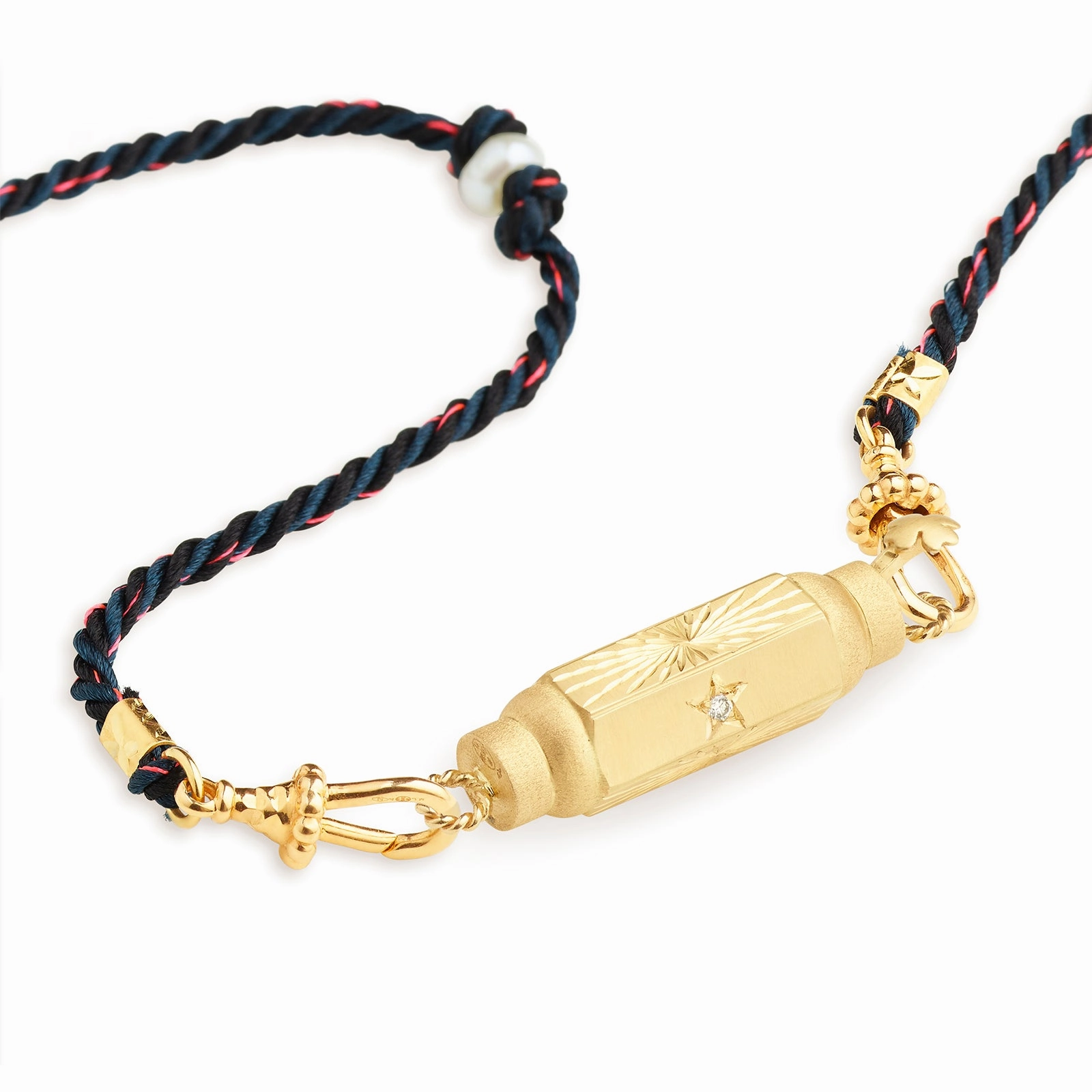 Diamond & Pearl Bead Baby Locket Necklace