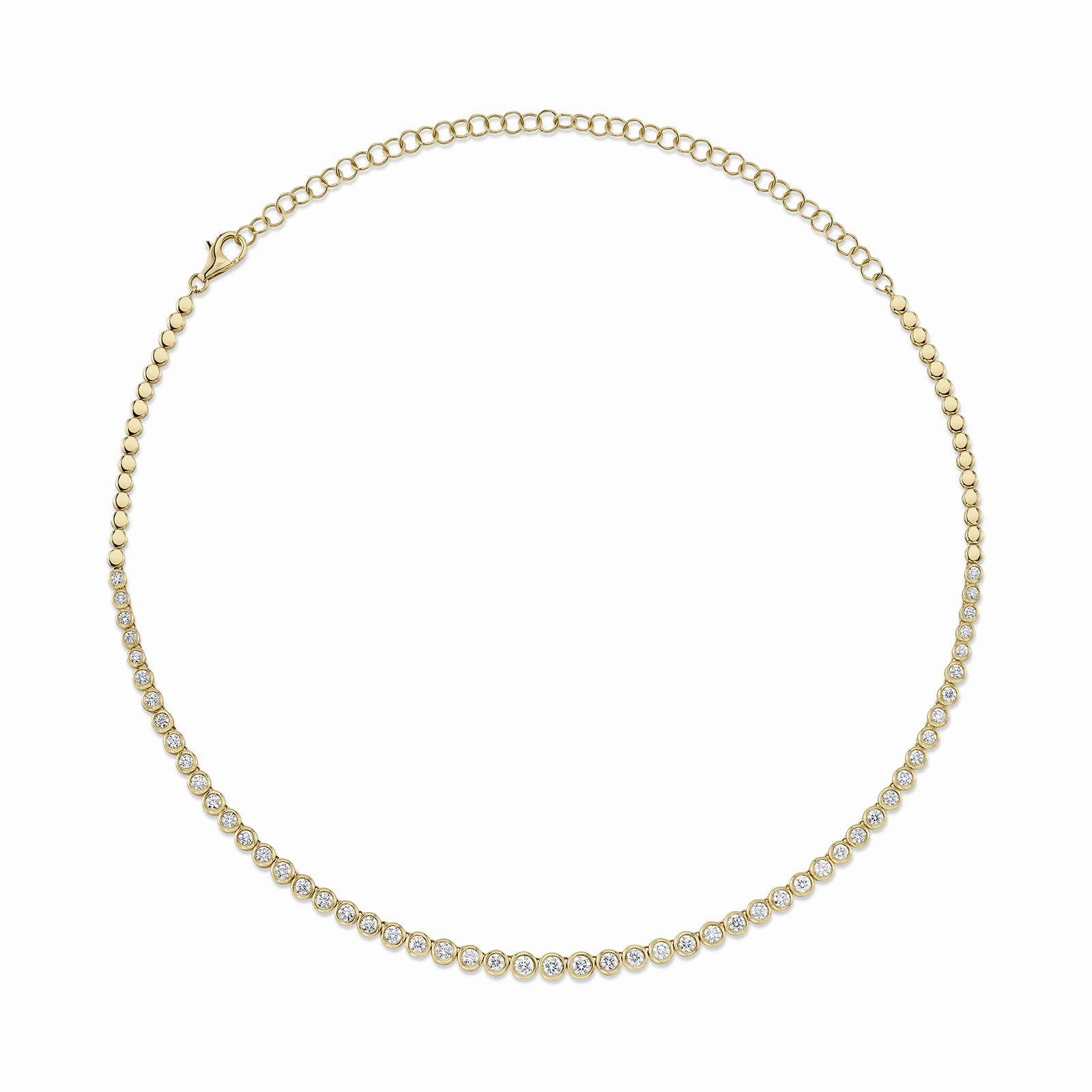 Diamond Bezel Tennis Necklace