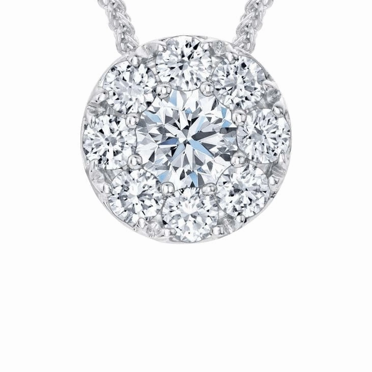 Diamond Center of My Universe Halo Eternal Pendant