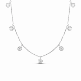 Diamond Drop Station Necklace
