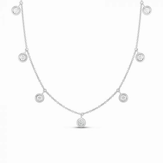 Diamond Drop Station Necklace