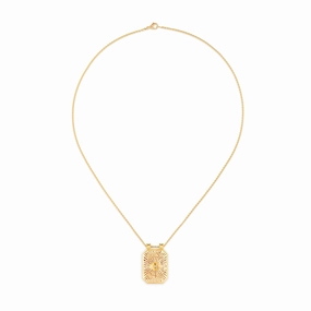 Diamond Evil Eye Scapular Pendant