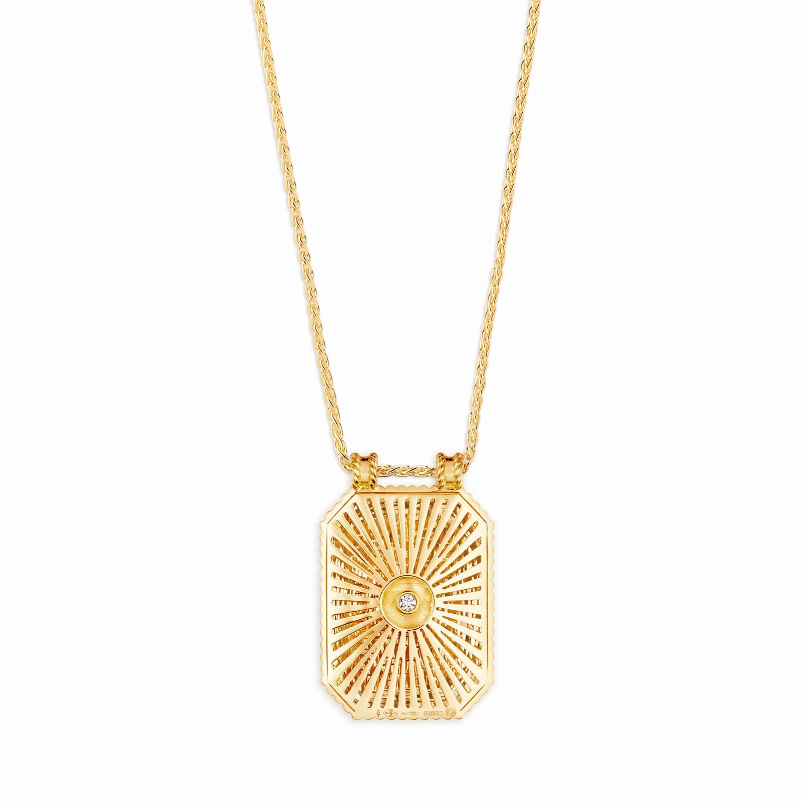 Diamond Evil Eye Scapular Pendant