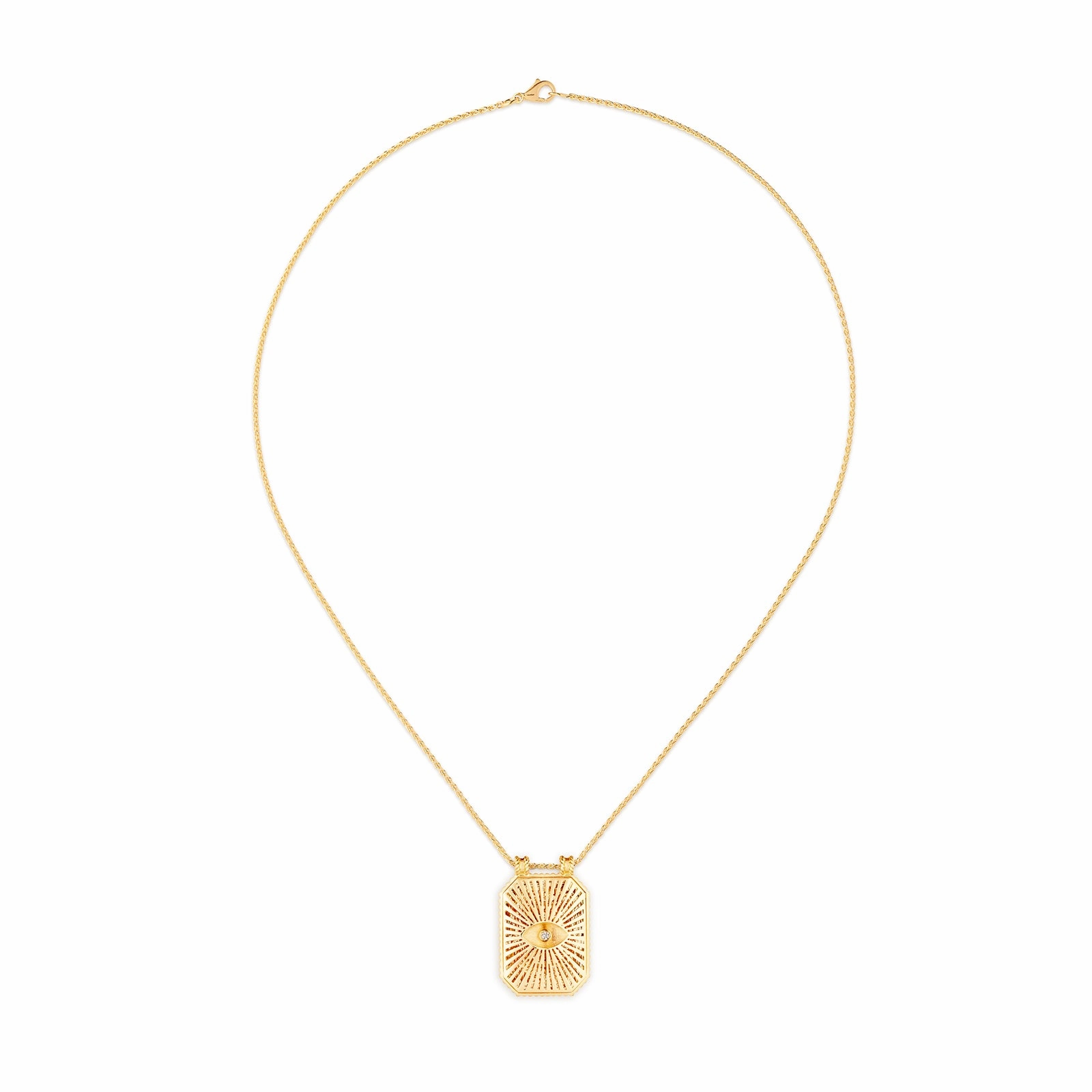 Diamond Evil Eye Scapular Pendant