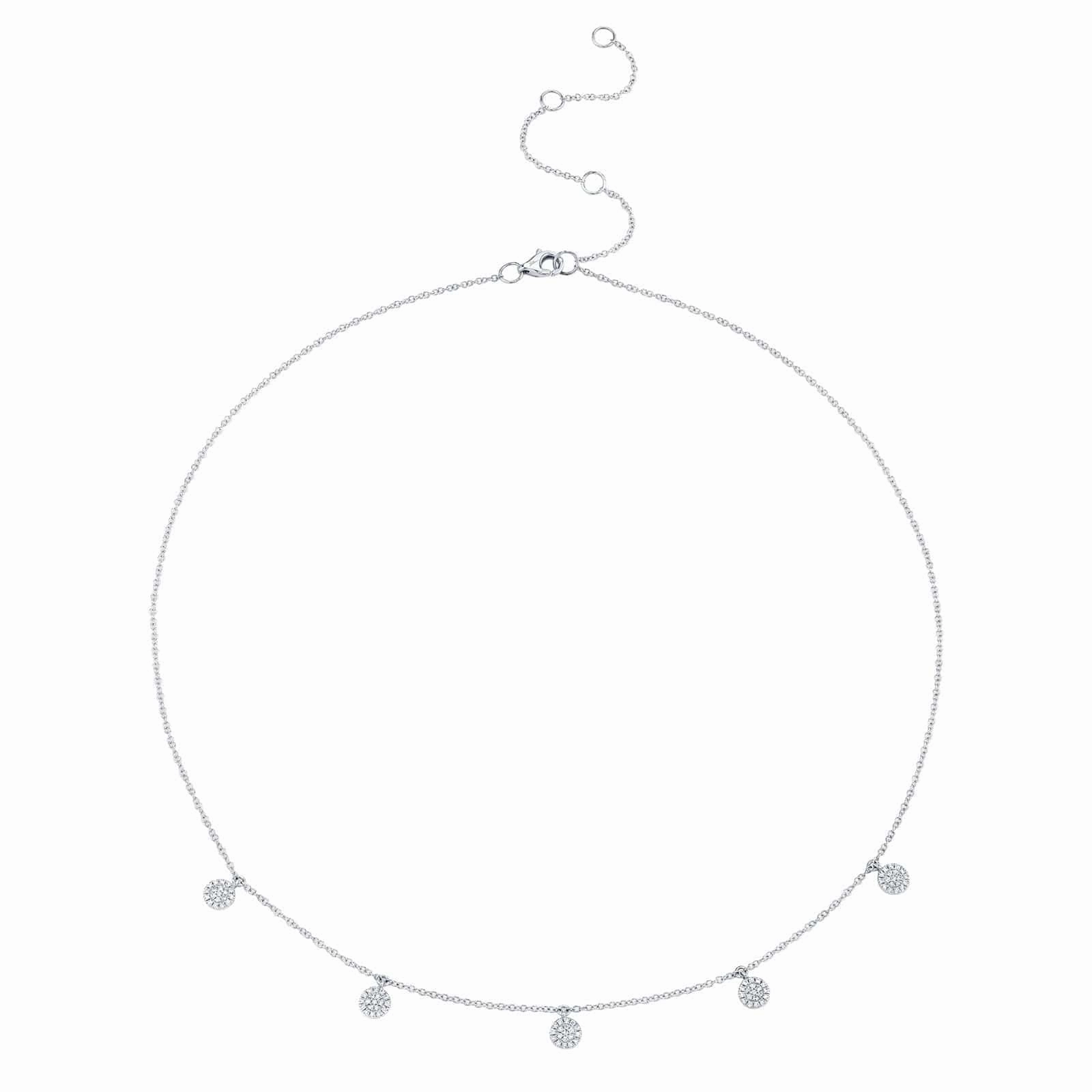 Diamond Pav Circle Necklace