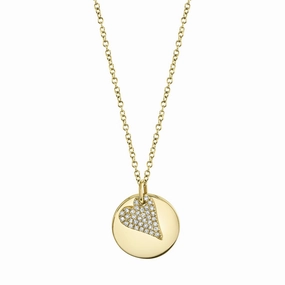 Diamond Pav Heart Necklace