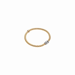Eka Bracelet Yllw/Wht dia 0.18ct - 18ct Yellow gold