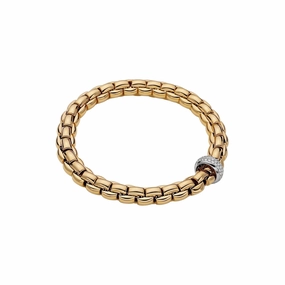 Eka Bracelet Yllw/Wht dias 0.58ct - 18ct Yellow gold