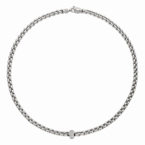 Eka Necklace - 18ct White gold