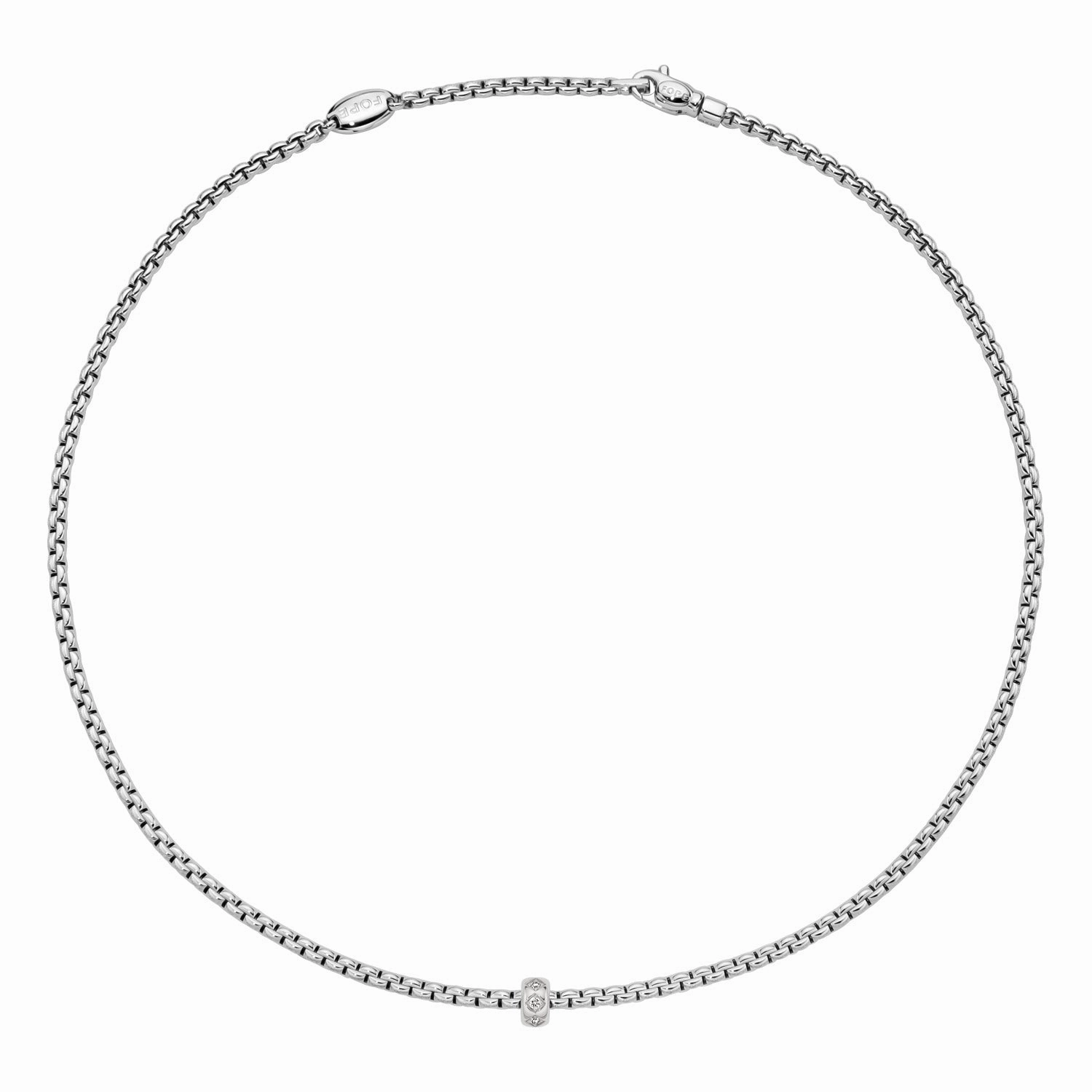 Eka Necklace Wht dia 0.12ct - 18ct White gold