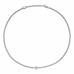 Eka Necklace Wht dia 0.12ct - 18ct White gold