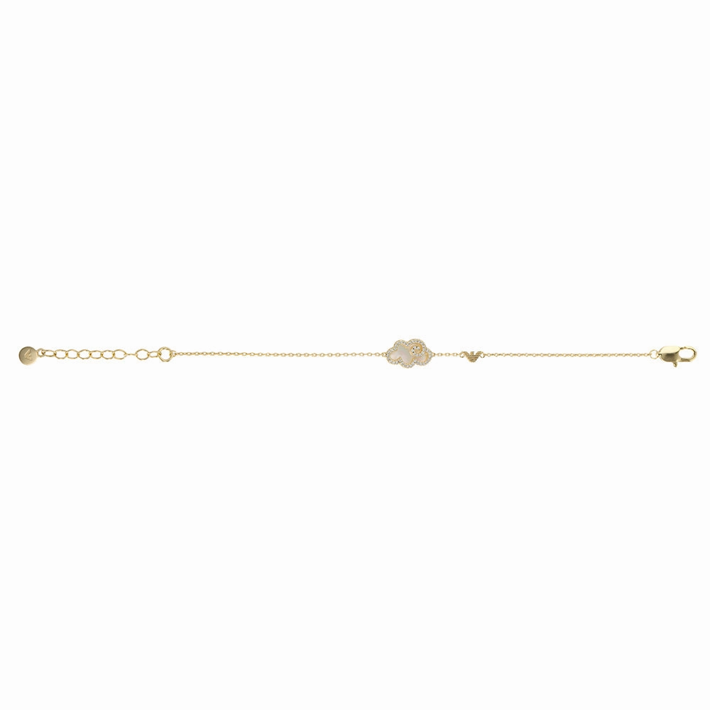 Emporio Armani Gold Plated Brass Sentimental Mother Of Pearl Bracelet