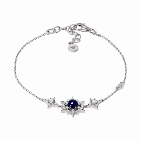 Emporio Armani Sterling Silver Starry Night Zirconia & Blue Stone Pave Bracelet