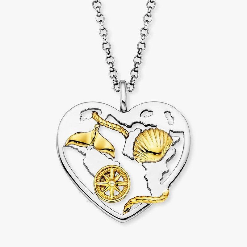 Engelsrufer Aloha Bicolor Heart Necklace