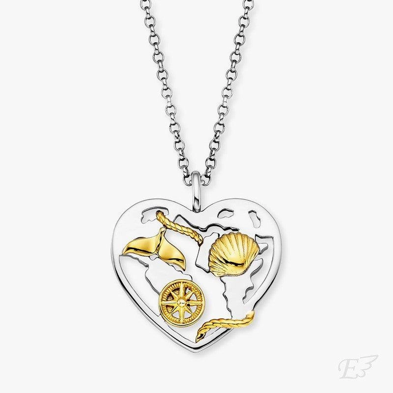Engelsrufer Aloha Bicolor Heart Necklace