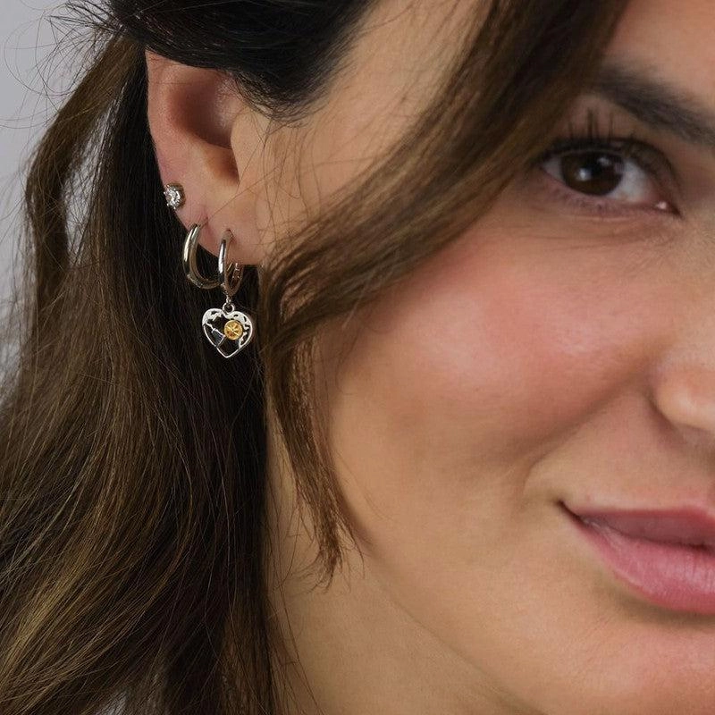 Engelsrufer Aloha Heart Hoop Earrings