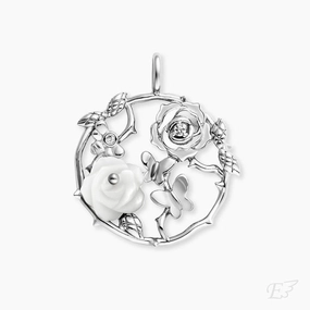 Engelsrufer Angel Whisperer Pendant Rose Garden MOP with Zirconia