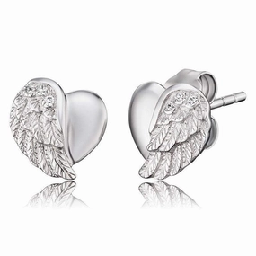 Engelsrufer CZ Heart wing Studs