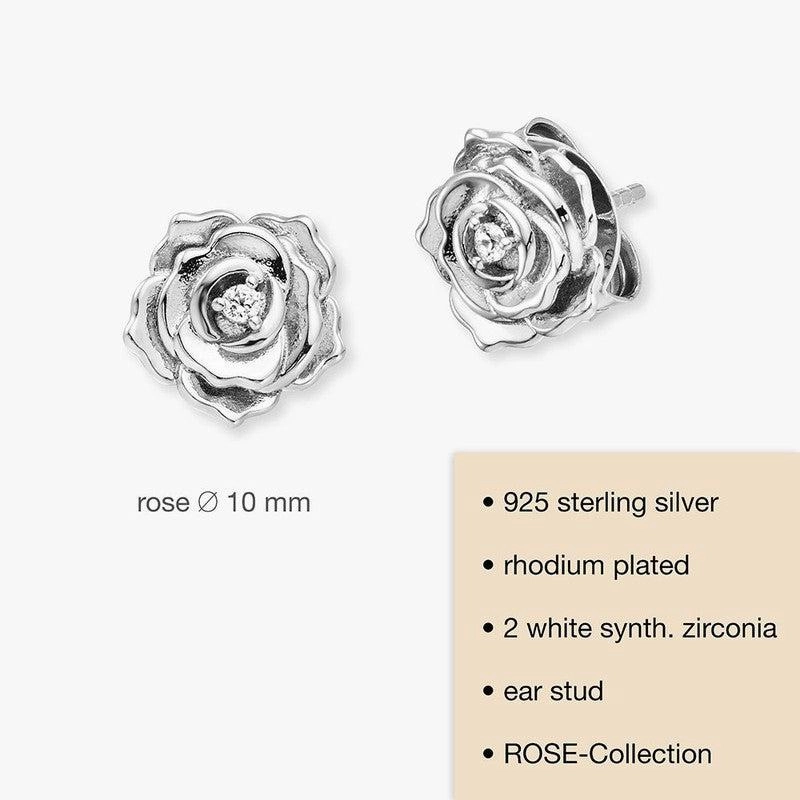 Engelsrufer Ear Studs Rose with Zirconia