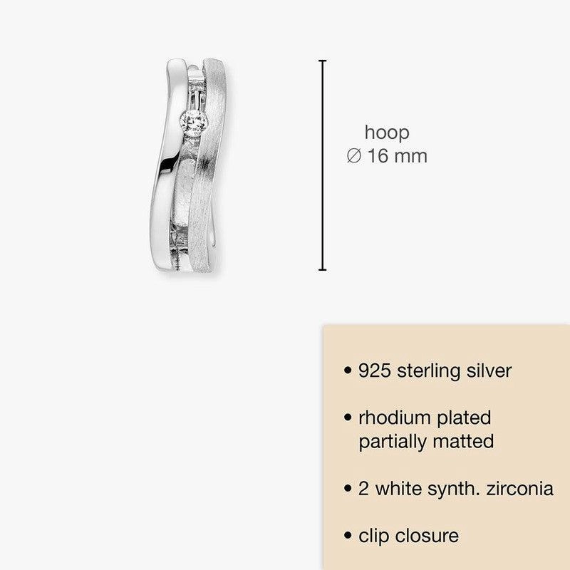 Engelsrufer Ella Silver Hoops with Zirconia