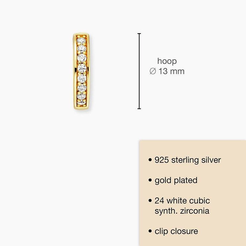 Engelsrufer Emma Gold Hoops with Zirconia