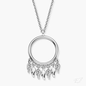 Engelsrufer Flying Wings Necklace - Silver with Zirconia Stones