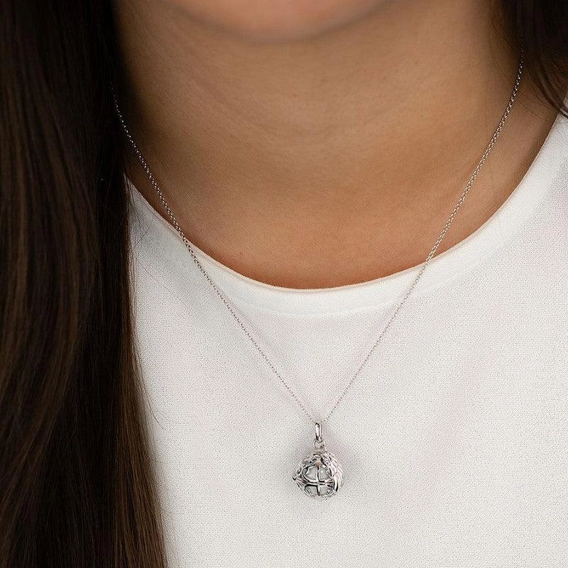 Engelsrufer Necklace Angel Whisperer with Wing Mother-of-Pearl Tone