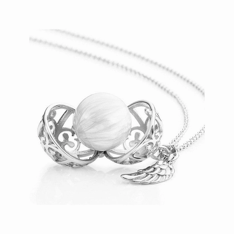 Engelsrufer Necklace Angel Whisperer with Wing Mother-of-Pearl Tone