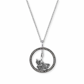 Engelsrufer Necklace Ginkgo marcassite