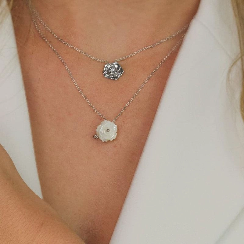 Engelsrufer Rose Silver with Mother-of-Pearl Necklace