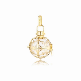 Engelsrufer Yellow Gold Small White Sound Ball Pendant