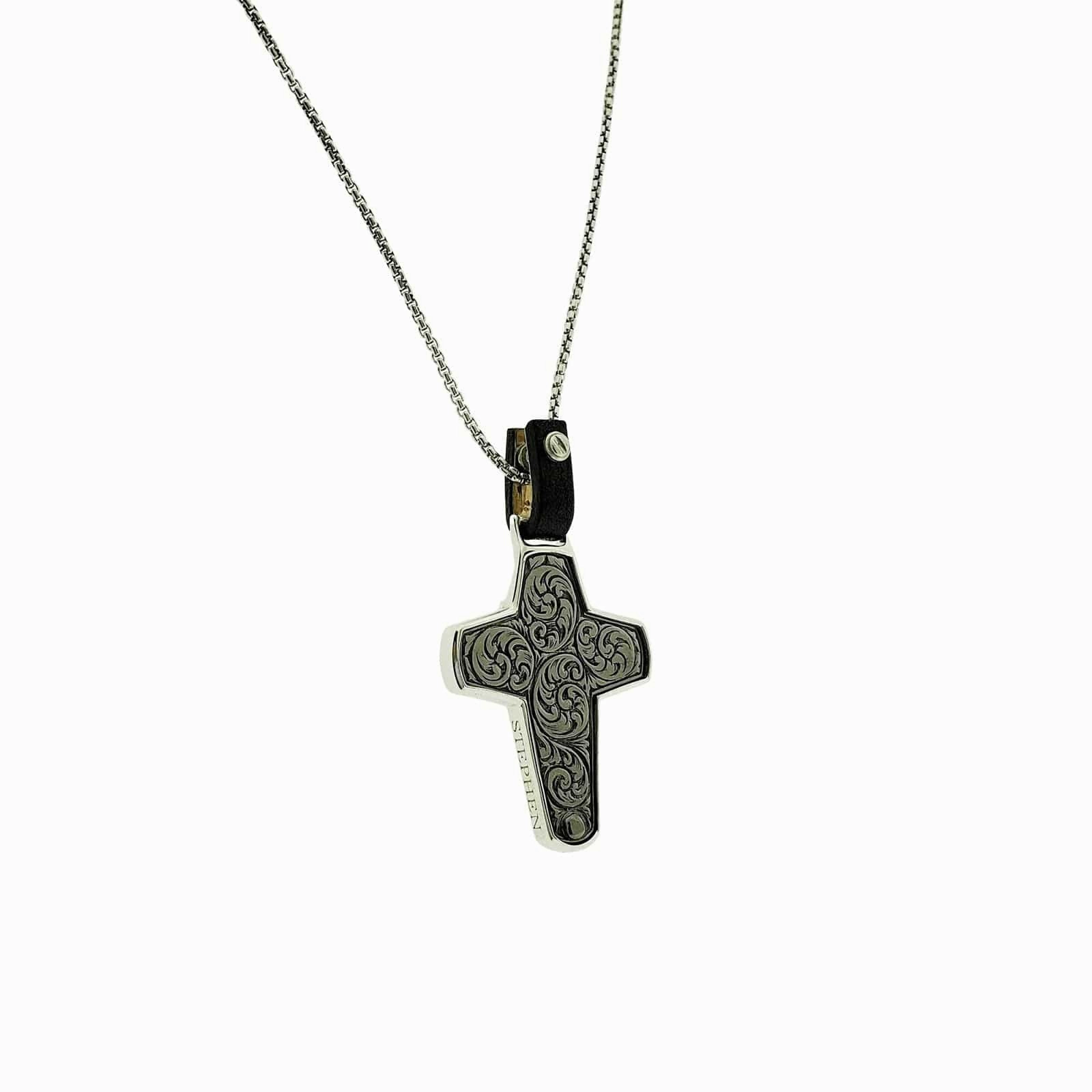 England Made Me Cross Pendant in Malachite